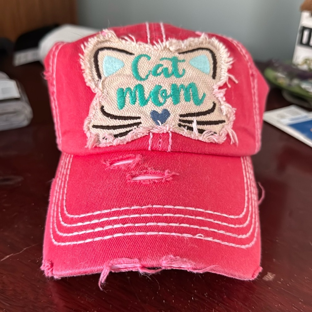 Cat Mom Pink Vintage Hat never worn